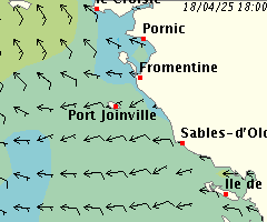 Carte de la méteo marine