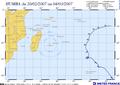 11: Trajectoire sur le Sud-Ouest de l'Océan Indien