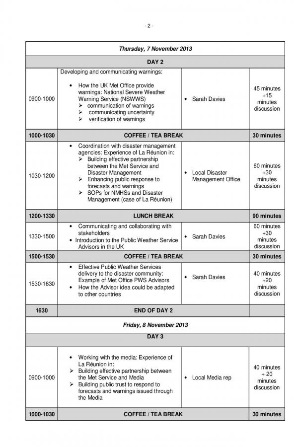 timetable