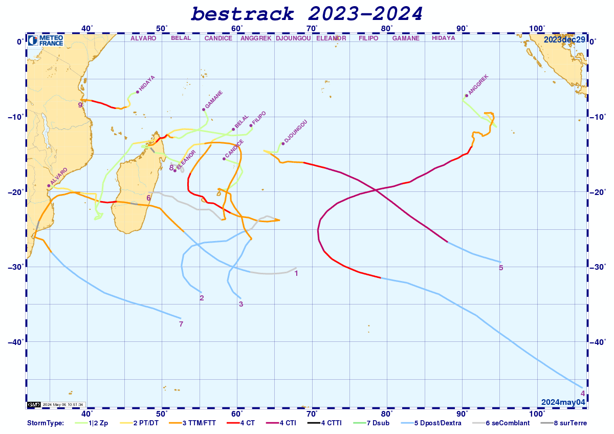 Saison cyclonique 2013-2014 du bassin sud ouest de l'océan indien