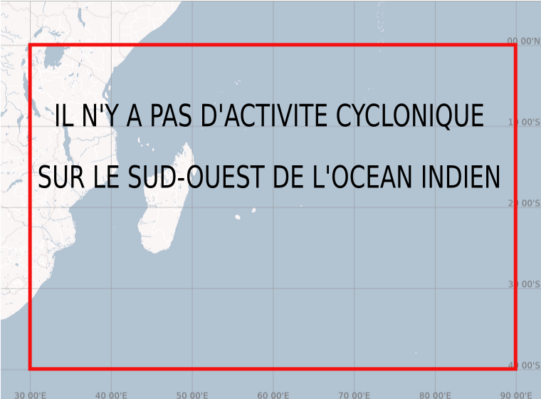 Carte d'Activité cyclonique pour le sud-ouest de l'océan Indien