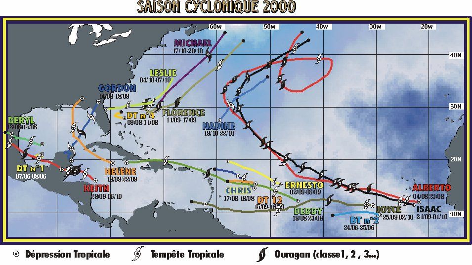 Cliquer sur le pr&eacute;nom du cyclone qui vous int&eacute;resse