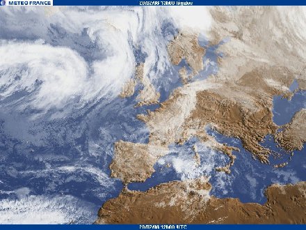  lenke fra www.lecieldeparis.com  værsatelte  som viser skysystemenes bevegelse , samenlign med radar